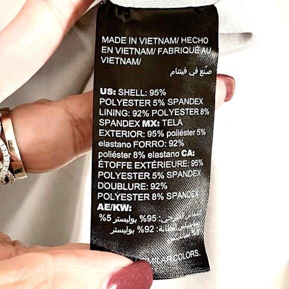 WHBM Silver Metallic Halter Dress Size Size Medium NWT - Picture 11 of 13